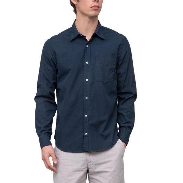 Save Khaki United Clothing Poplin Standard Shirt Navy / Small